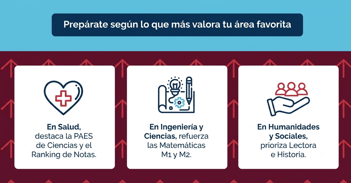 prepara la PAES según lo que valora tu área de interés